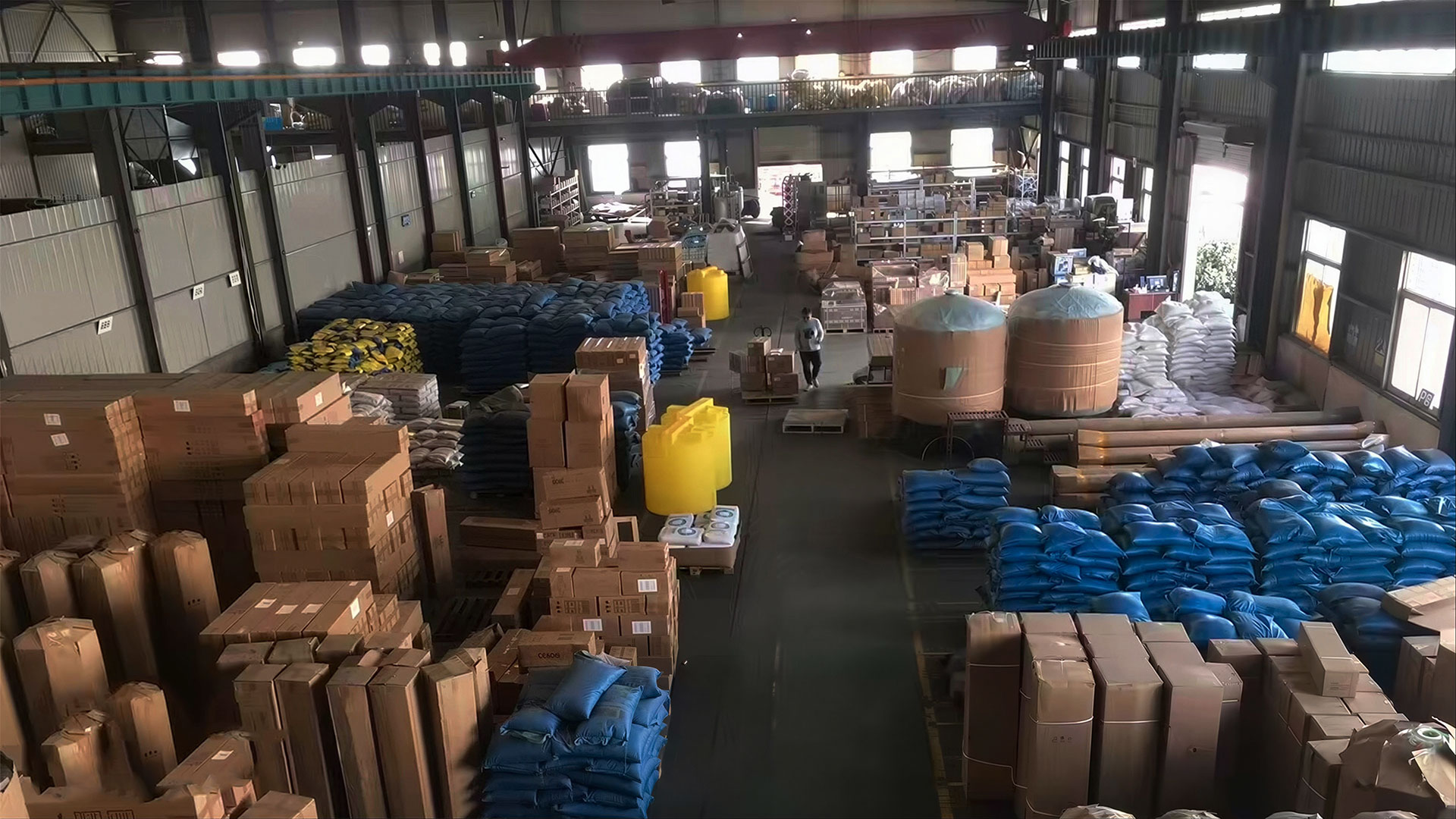 A corner of the parts and consumables warehouse
